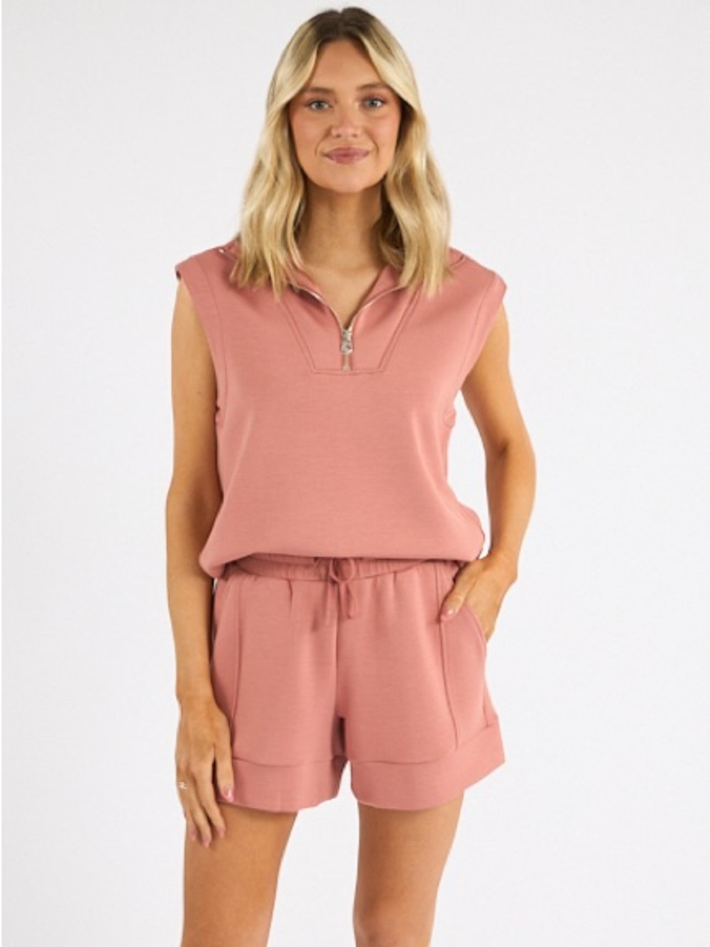 Varley Magnolia Half-Zip Tank